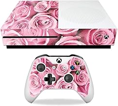 Película brilhante com glitter MightySkins para Microsoft Xbox One S – Rosas rosas rosas | Acabamento com glitter de alto brilho durável | Fácil de aplicar, remover e mudar estilos | Feito nos EUA