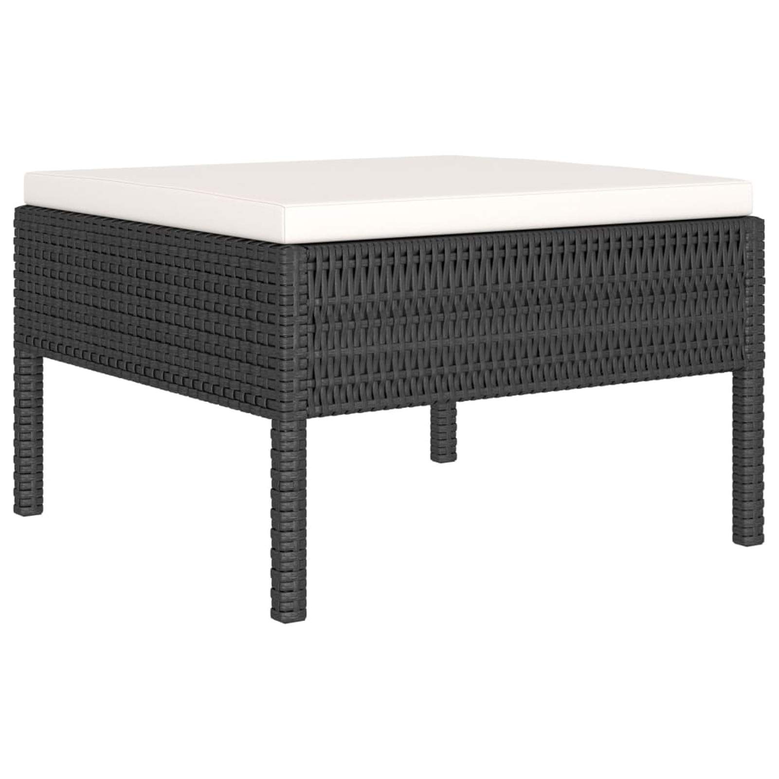 6pz Set Divano Giardino per Esterno, Divano da Esterno, Salotto da Giardino, Divano Rattan, Divani da Giardino, Set Salotto da Esterno con Cuscini in Polyrattan Nero