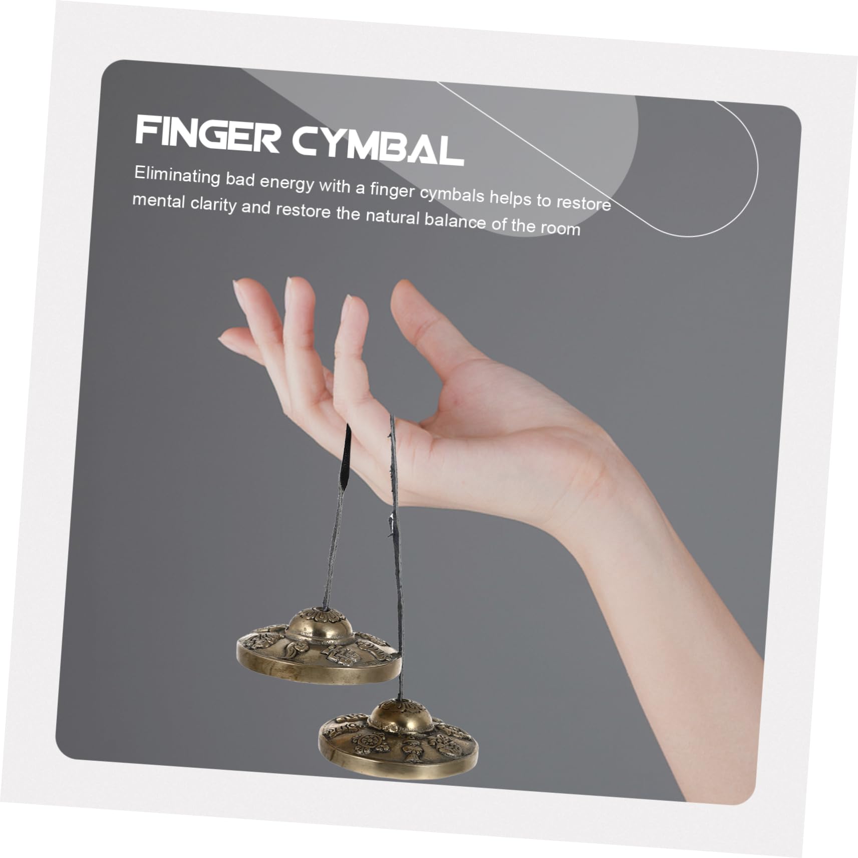 FRCOLOR Tibetische Kupfer Pong Meditation Glocke Handgemachte Klangschalen für Yoga Klangheilung Beseitigung Negativer Energie