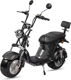 Moto Scooter Elétrica X13 Plus, Preta, 1000W, Bateria de Lítio 60V 20Ah Interna Removível, Autonomia até 50 km, Farol Full LED, NFC