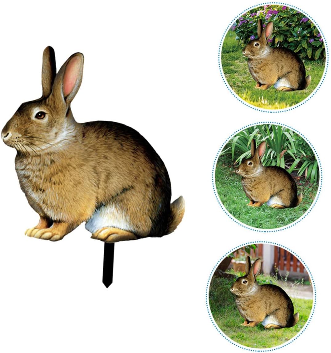 Alipis 5pcs Lawn Bunny Garden Stake Realistic Art for Courtyards Pathways for Easter Decor Outdoor Spaces Vibrant Lawn Ornament for Boys and Girls Bunny