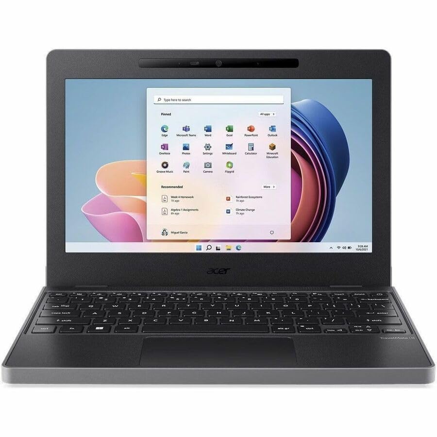 Image of Acer TravelMate B3 11 TMB311-34 TMB311-34-C6MZ 11.6 inch Notebook - HD - 60 Hz - Intel N-Series N150-4 GB - 128 GB Flash Memory - English Keyboard - Black