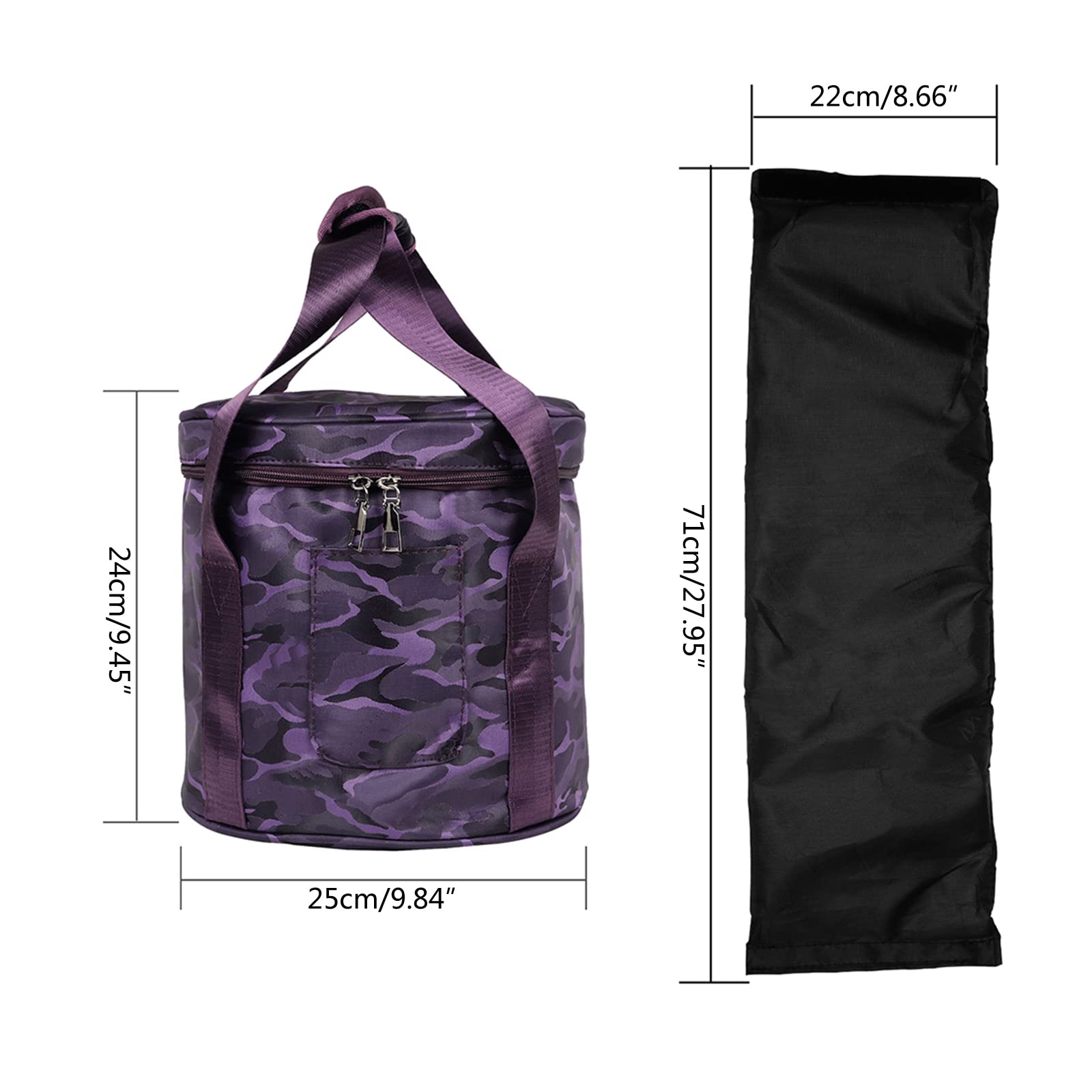 Bolsa de transporte for cuencos tibetanos de cristal, estuche de almacenamiento acolchado grueso con asa y bolsillo frontal, bolsa de viaje protectora for cuencos tibetanos de cristal