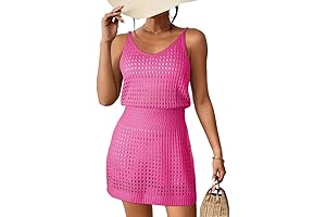 Summer Crochet Hollow Out Knit Beach Swimsuit for Women 2024