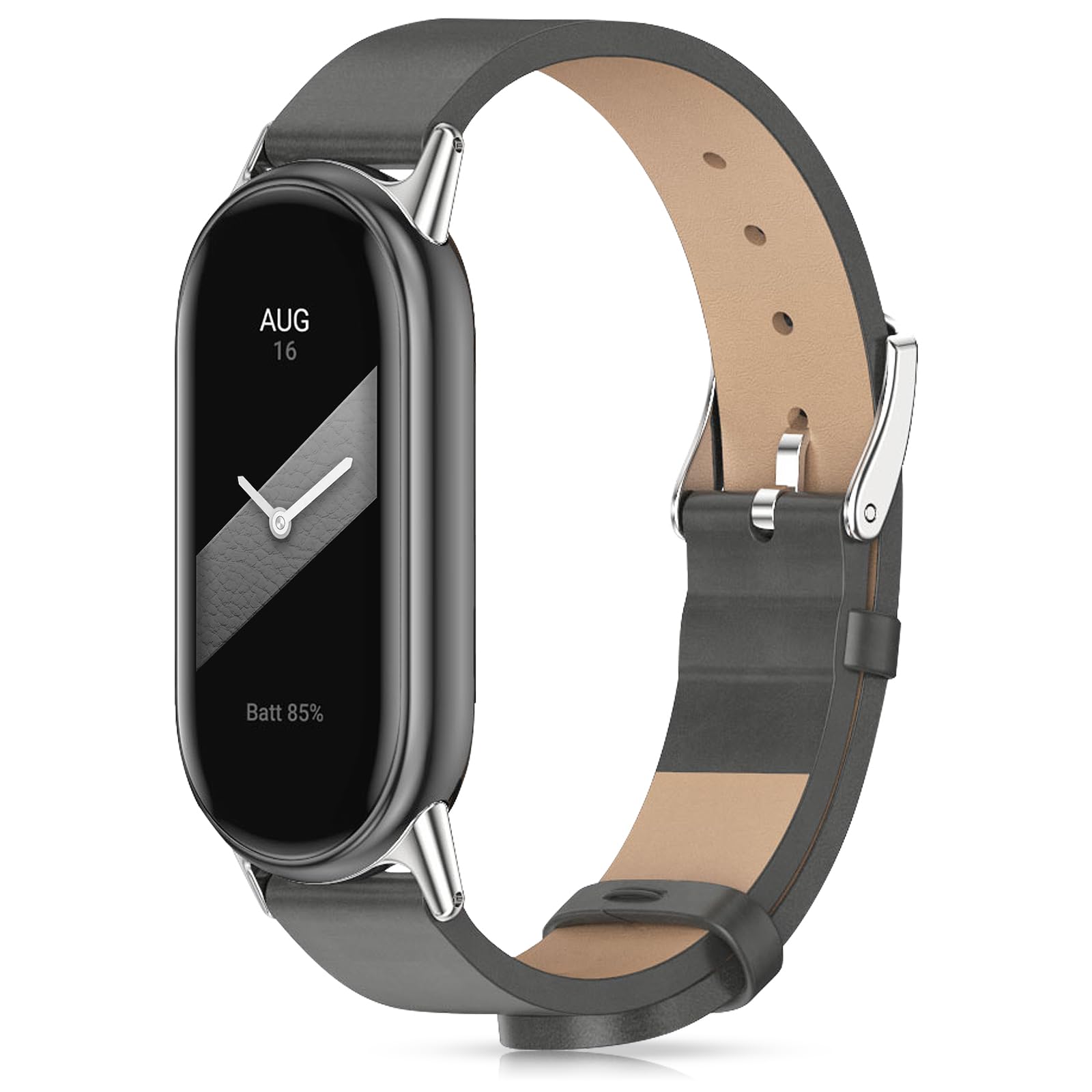 Xisair Correa de Cuero Compatible con Xiaomi Mi Band 9 / Xiaomi Mi Band 8 Pulsera de Repuesto, Correas de Reloj Xiaomi Smart Band 8 Correa de Recambio para La Piel Pulseras para Xiaomi Smart Band 9