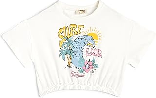 KOTON Girls Crop Tshirt