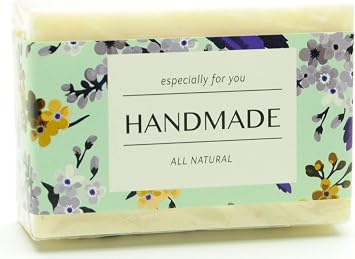Wrap Paper Tape for Homemade Soap Bar Handmade Products 20pcs Horizontal - Mint Floral