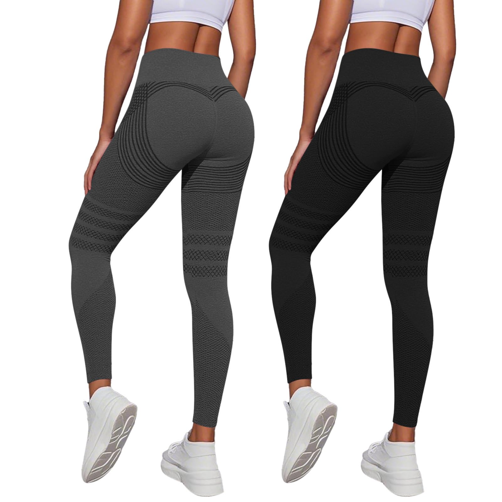 2 Pack Viva Cuerpo Leggings 3D Anticelulíticos Mujer,Leggings Anticelulitis 3D Compresión Lipedema,Leggins Anti Celulitis Deportivos Push Up, Mallas Anticelulitis Mujer Reductores Lipedema