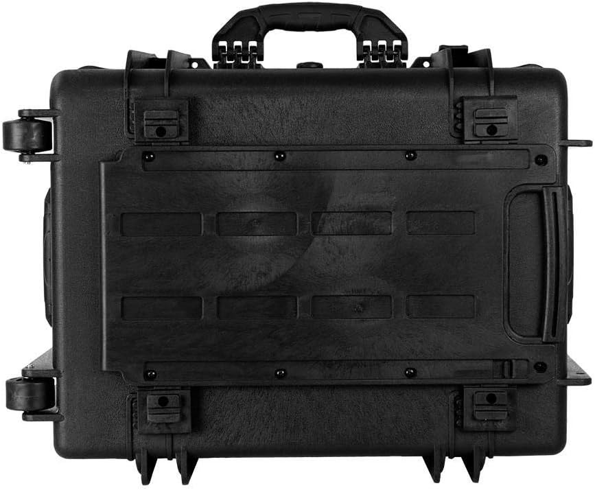monoprice weatherproof hard case - 26 x 20 x 14 inches, with wheels and customizable foam, shockproof, ip67, ultraviolet and impact resistant material, black - pure outdoor collection, 82.2 liter black 82.2 liter hard case
