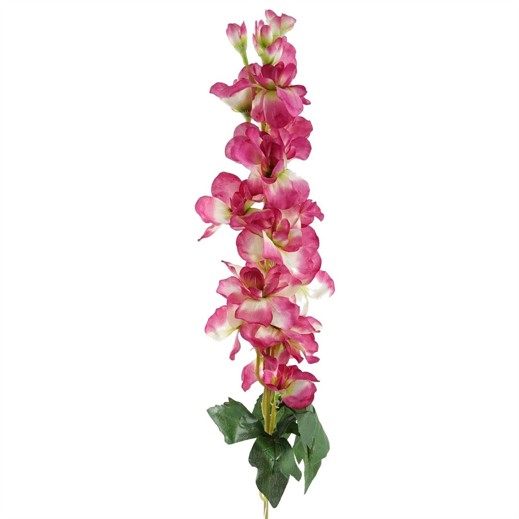 Artificial Dark Pink Delphinium Stem - 75cm - Silk Petals - Leaf Brand