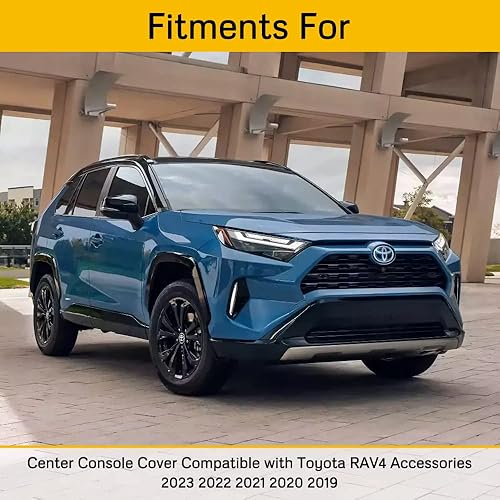 Miniatura 7 de Funda para reposabrazos de consola central compatible con Toyota RAV4 2023 2022 2021 2020 2019 y 2021-2023 RAV4 Prime de piel sintética para