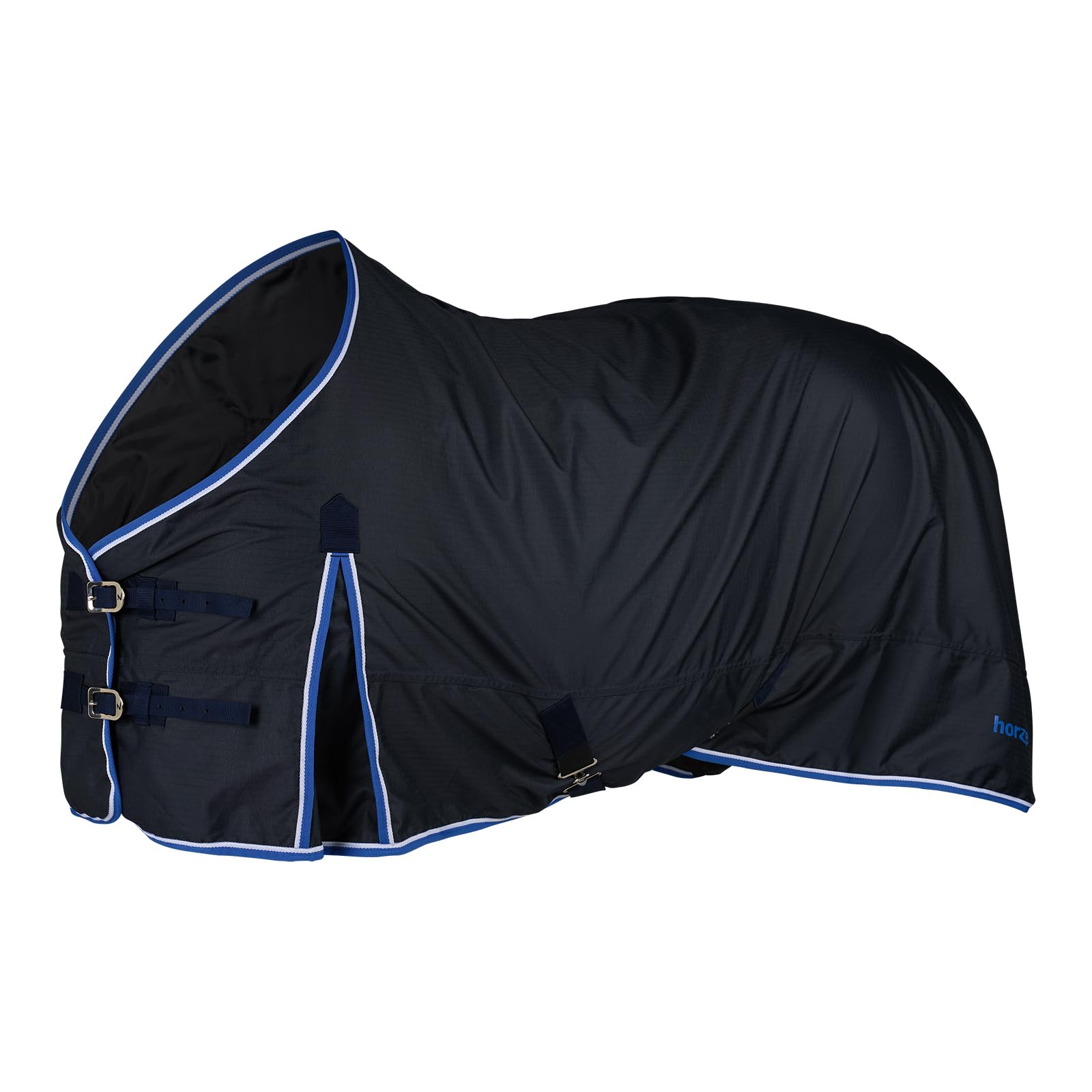 Horze - Manta de Lluvia Glasgow, para Caballo, 100 g e Impermeable, Azul, 145