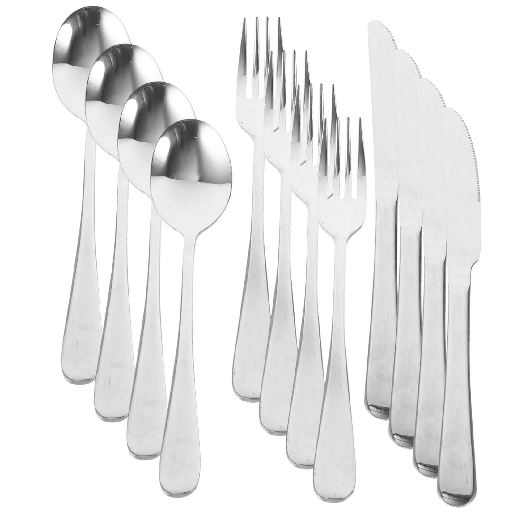 JECOMPRIS 1Set Stainless Steel of Metal Cutlery for Home Dinnerware Ergonomic Design for Western Food Dining and Utensils for Restaurant Use