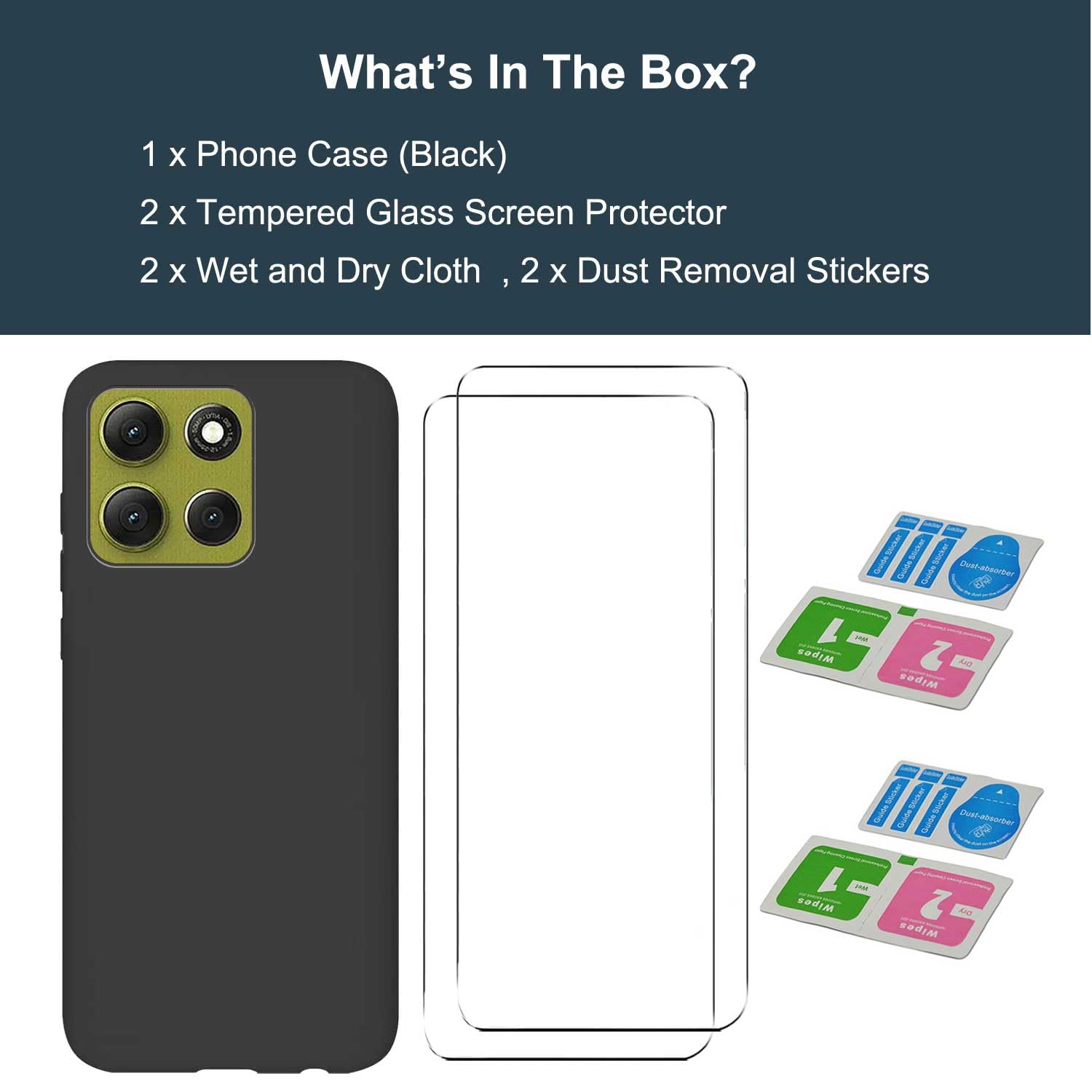 Schutzhülle + 2x Panzerglas Für Motorola Moto G86 5G – Transparent, TPU, Flexibel