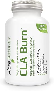 Alora Naturals - CLA Burn - Natural Healthy Fat Burner - With Green Coffee Bean & Green Tea Extract - 90 Vegetarian Capsules