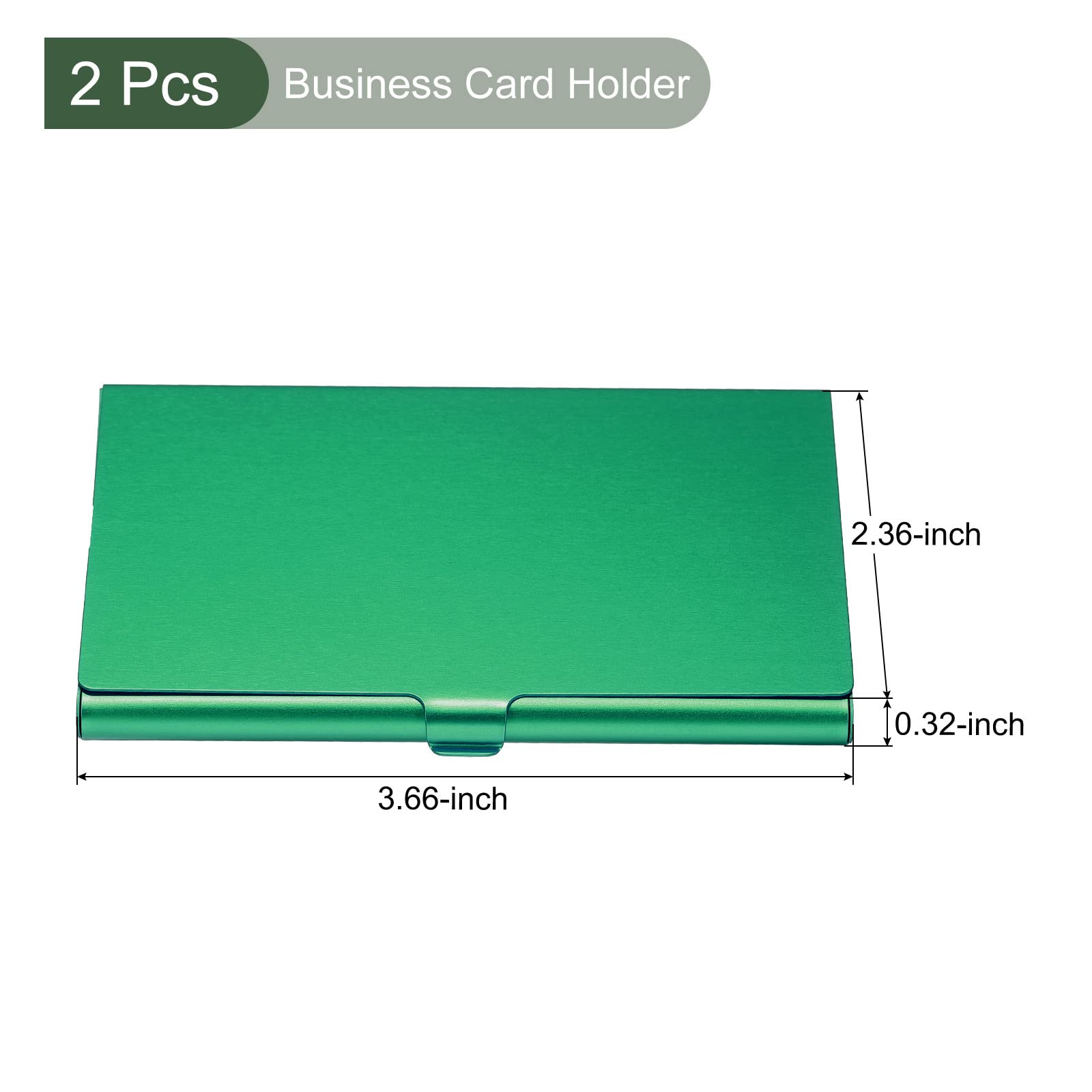 YOKIVE 2 Pcs Business Card Holder, Flip Cover Style, Green - Image 2