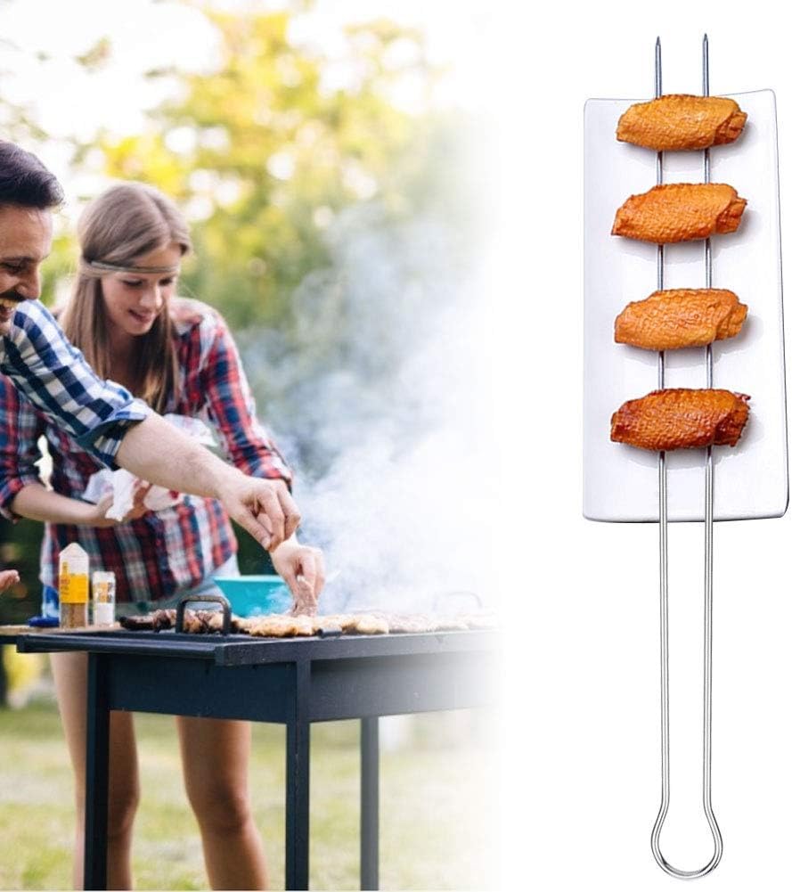 Metal BBQ Grill Sticks - 6Pcs U Shape Metal BBQ Grill Fork Sticks Skewer BBQ Grill Set for Outdoor Picnic Camping BBQ