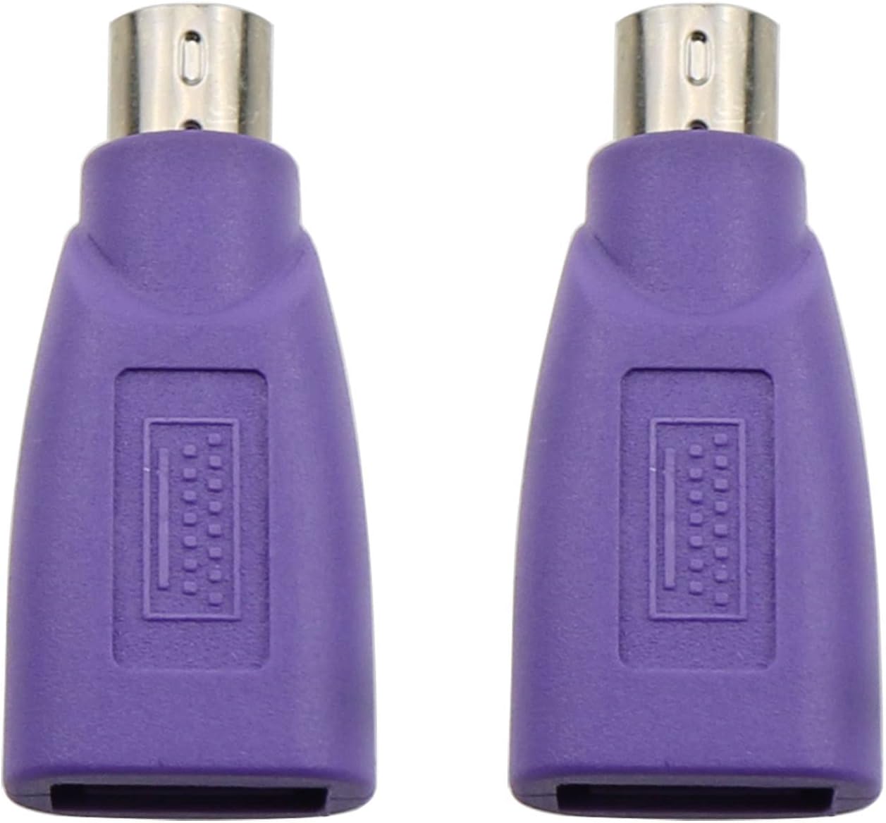 USB to PS2 Adapter 2PCS Purple USB Female to PS/2 Male Converter Ch adapter for Mouse Keyboard and Bar Code Scanner