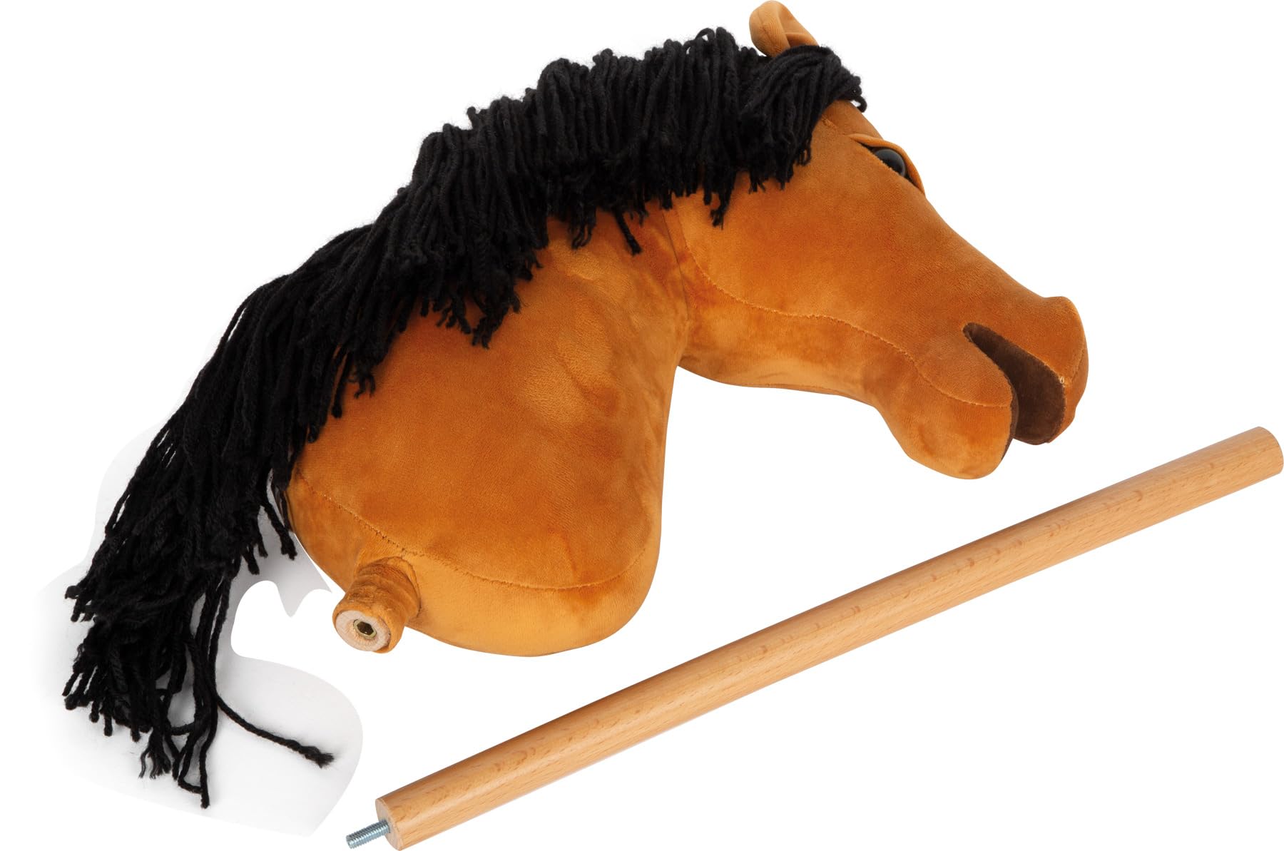 Small Foot Hobby Horse Marron « Melodie », Cheval bâton, Licol, bridon, Longe, dès 3 Ans, 12716