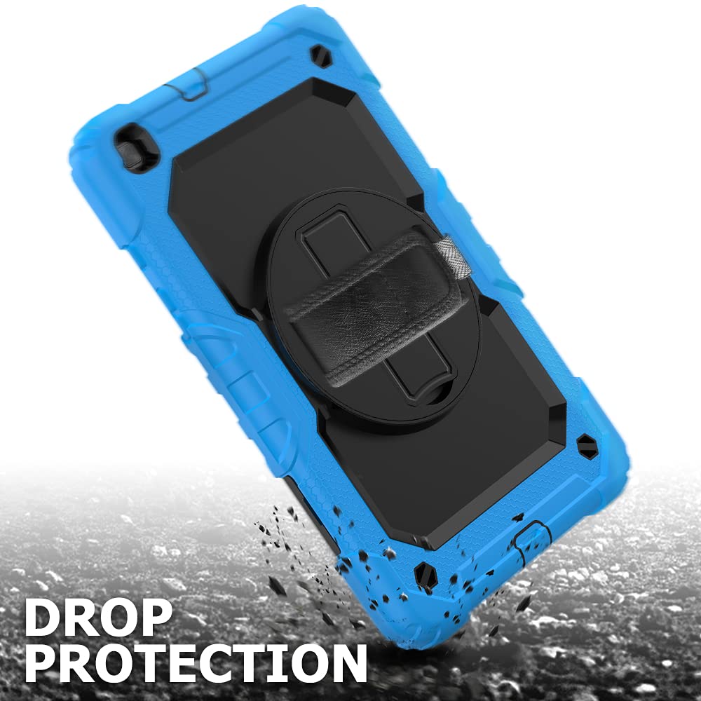Funda para Samsung Galaxy Tab A 8.0" 2019 (SM-T290/295/297) Funda con portalápices, Funda a Prueba de caídas para SM-T290/T295/T297 - Azul