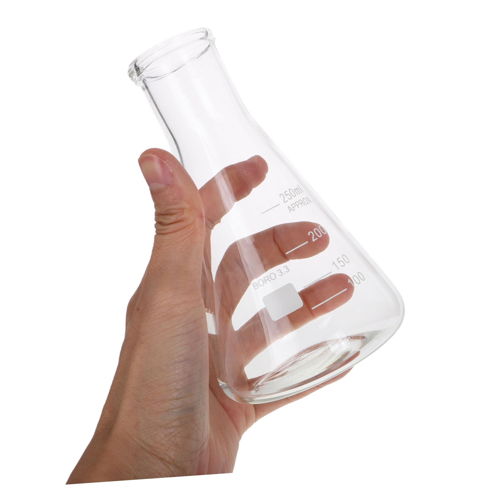 Zerodeko Matraces Erlenmeyer Juego de 5 de Vidrio de Borosilicato y Diseño Cónico Base Triangular, Capacidad Variada para Experimentos de Laboratorio y Química