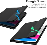 JADEMALL Bluetooth Billentyűzetes Tok iPad 10. Generációhoz (2022) - 10,9" Mágneses QWERTZ Védőtok, Leválasztható Billentyűzet, Fekete 6