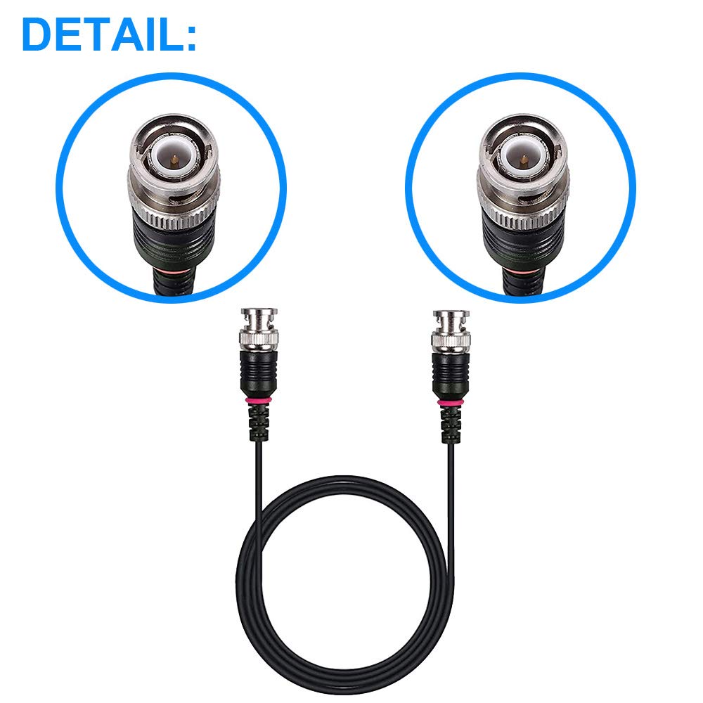 2PCS P6100 Oszilloskop Sondenkit 100MHz Scope Clip Testsonde für Oszilloskop mit BNC zu Mini Hakenleitungen, BNC Stecker zu BNC Stecker Kabel