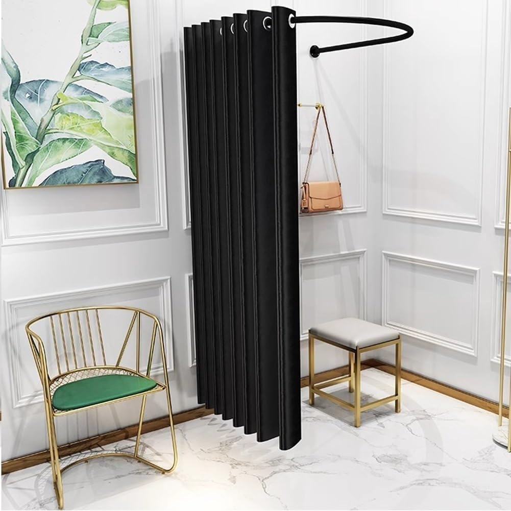 Verdunkelungsstoff-Trennwände zur Wandmontage, 85,1 x 80 cm, perfekt für Bars, Partys, Strände, Pools, Einkaufszentren, Slish Privacy Soluts (schwarz)