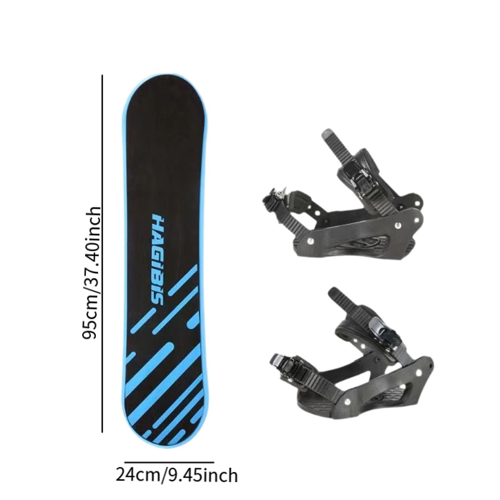 Colaxi Beginner Snowboard Winter Snow Slider Lightweight Practical Equipment Snowboarding Toy Slider with Binders for Outdoor Indoor