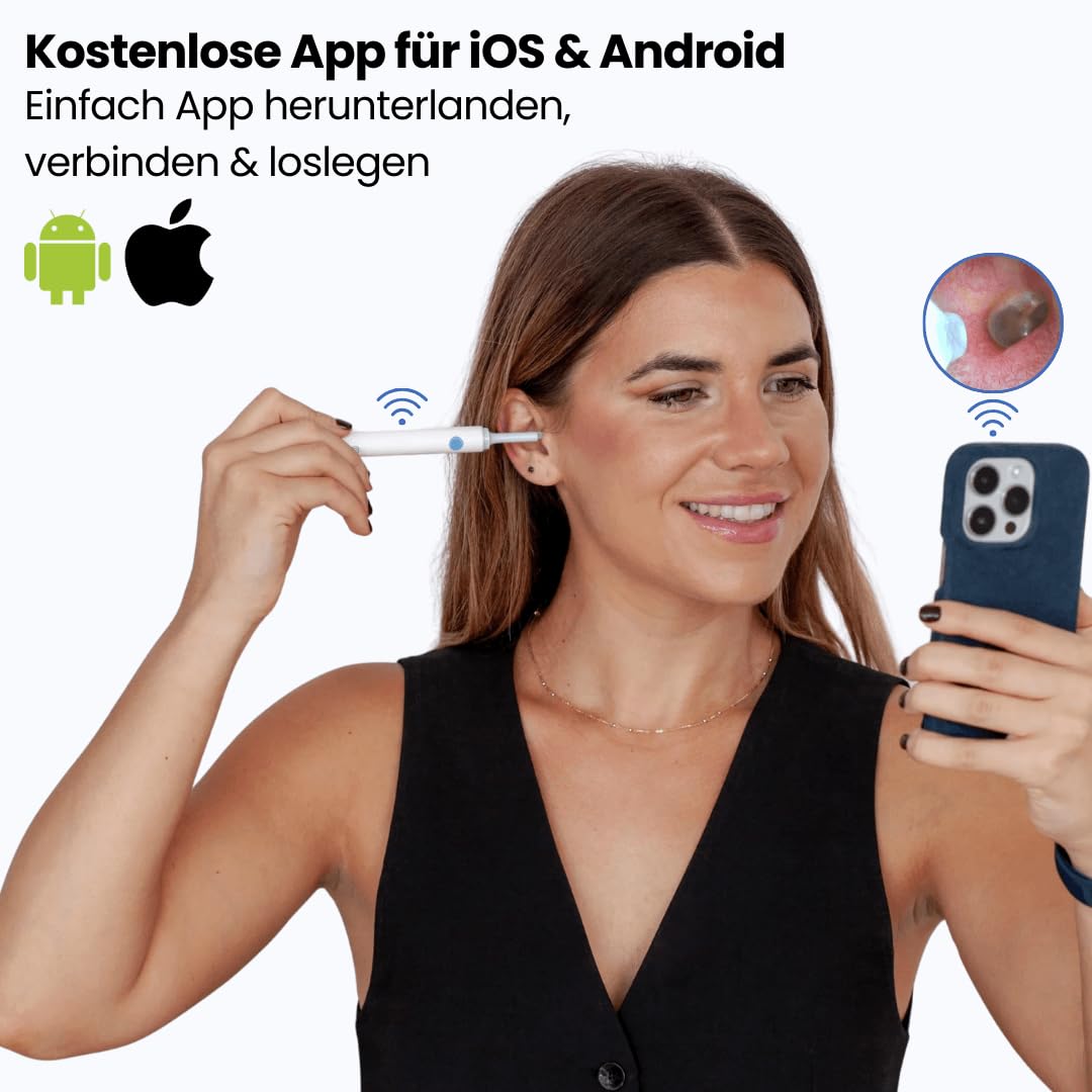 miluna pro - intelligenter ohrenreiniger mit hd-kamera Intelligenter Ohrenreiniger mit HD-Kamera – Effizienter Ohrenschmalz Entferner und Ohrenschmalz-Sauger für eine gründliche Ohrenreinigung
