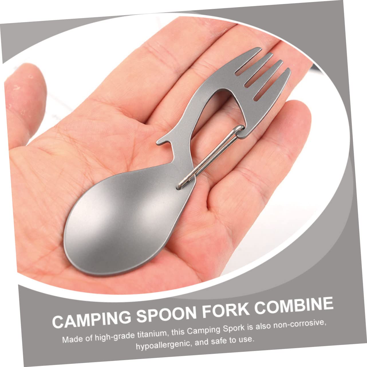 VANZACK 5stücke Camping Spork Multi-tool Tragbares Faltbares Mit Flaschenöffner Für Outdoor-aktivitäten Leicht Und Für Picknick Und Camping
