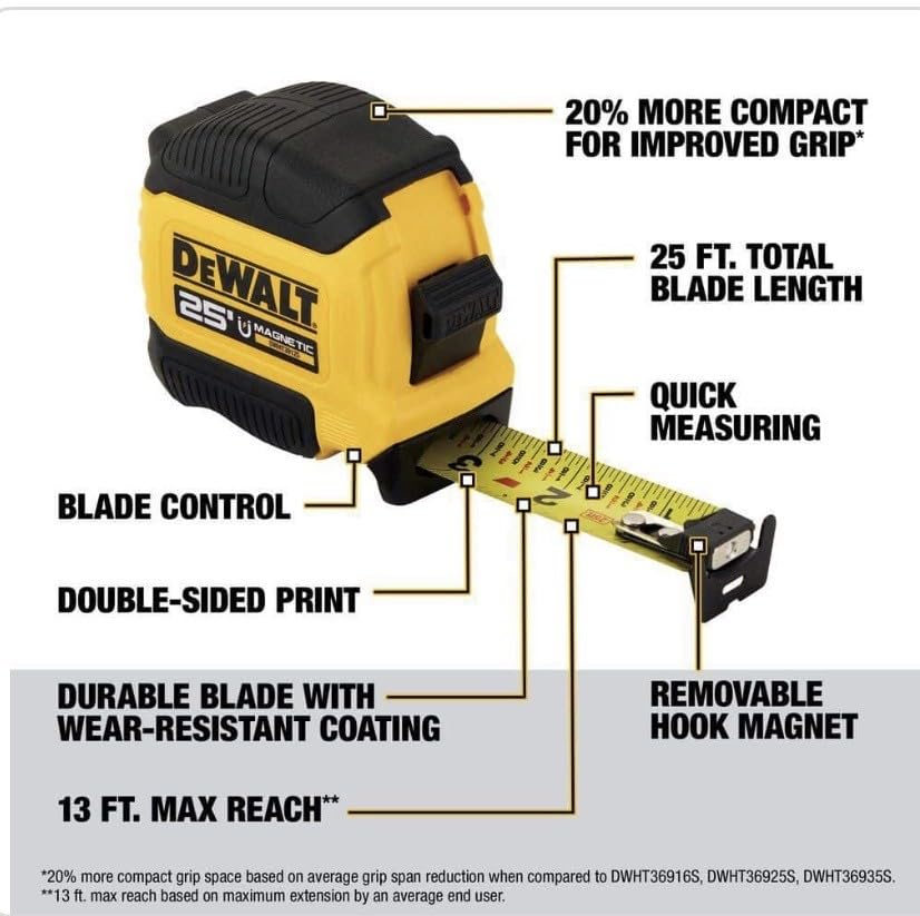 DEWALT 25 ft. Magnetic Tape Measure (2-Pack)