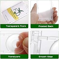 Vista 4 de Portatarjetas de identificación de plástico duro de doble uso horizontal y vertical con bloqueo transparente resistente para 3 tarjetas Fallen One