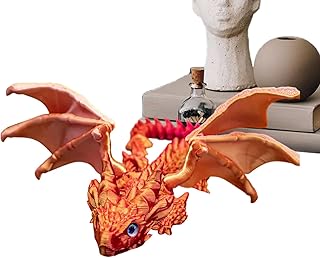 Juguete de dragón para niños, juguete de dragón articulado impreso en 3D, pantalla de escritorio para el hogar, articulaciones móviles, juguete para niños, adultos, coleccionistas