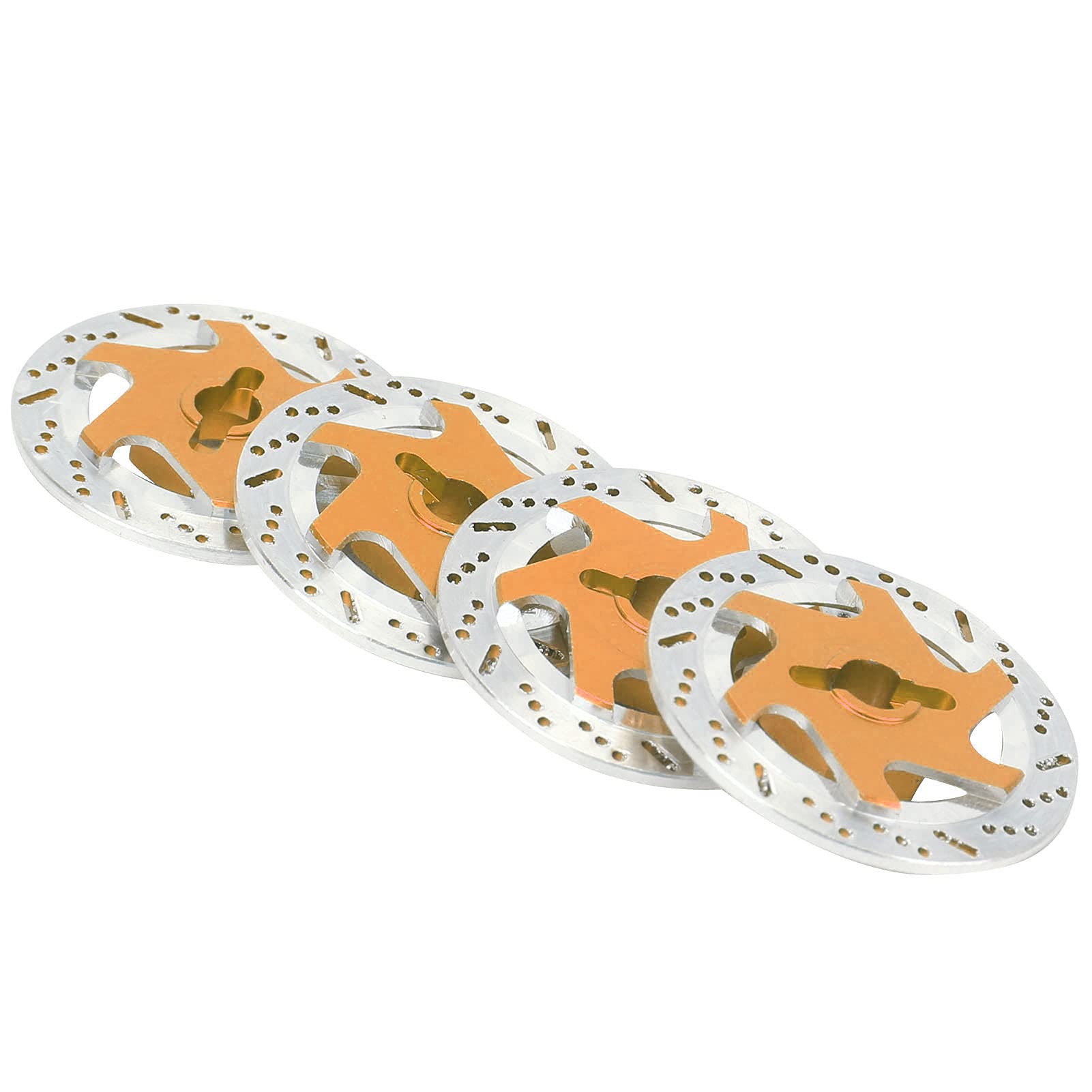 1/10 Brake Disc, RC Brake Disc 4PCS Practical for Climbing Car for 1/10 Remote Control Car for RC Car for SUV (Gold)