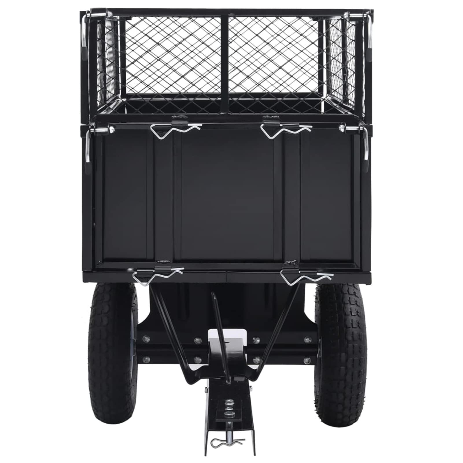 Kavolet Remolque basculante para Tractor de césped, Carro de jardín, Remolque de Transporte, Remolque para cortacésped al Aire Libre, Remolque inclinable, Carga de 150 kg