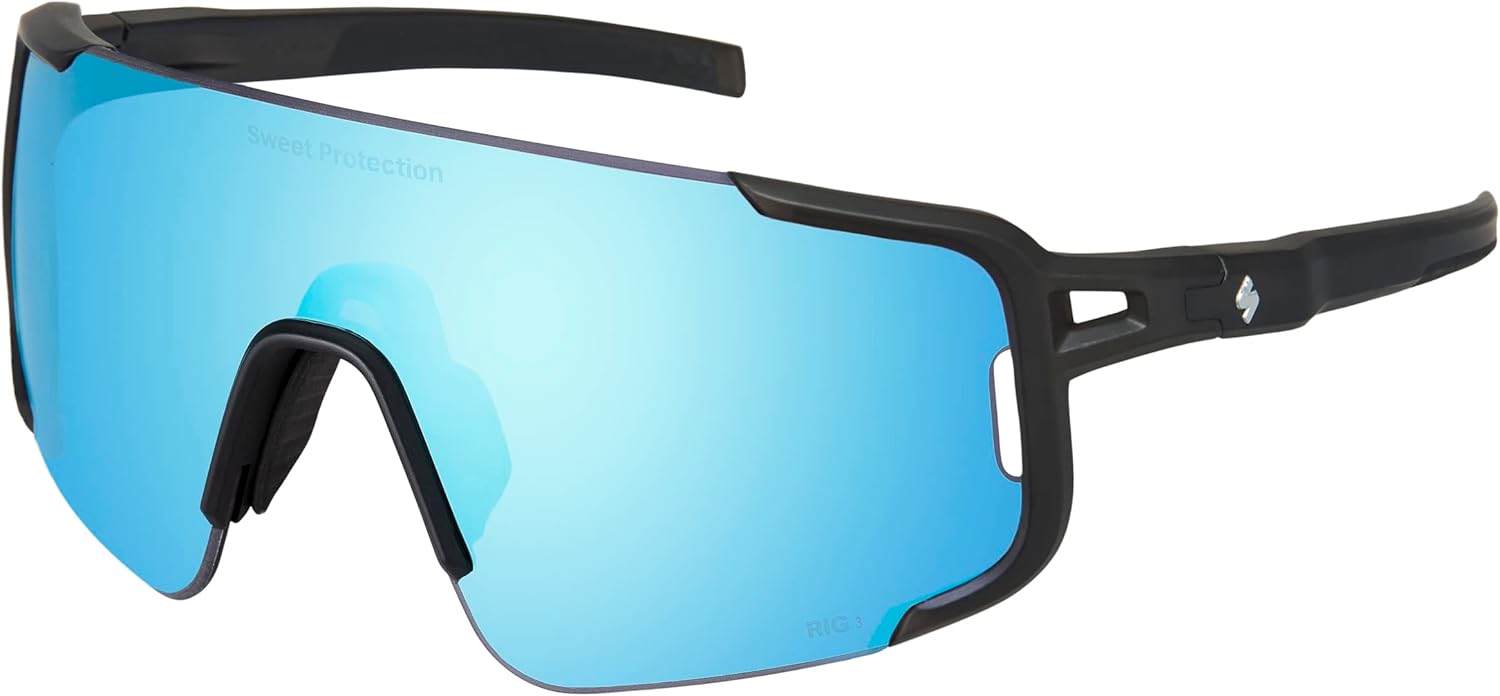 Sweet Protection Ronin Rig Reflect Sunglasses-Semi-Frameless, Anti Fog, UV Protection Safety Glasses with Rig Lens Technology