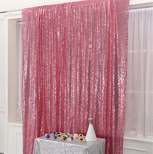 Eternal Beauty 152x213cm Fuchsia Pink Shinny Sequin Photography Backdrop Party Prom Wedding Youtobe Banquet Photo Background (5x7 feet) - Image 2