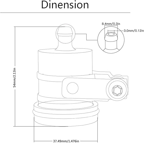 Miniatura 3 de Tapa protectora para Yamaha XT 660 XT660 1984 1985 1986 2004-2017 2012 2013 2014 Depósito de líquido de freno de motocicleta tanque de embrague