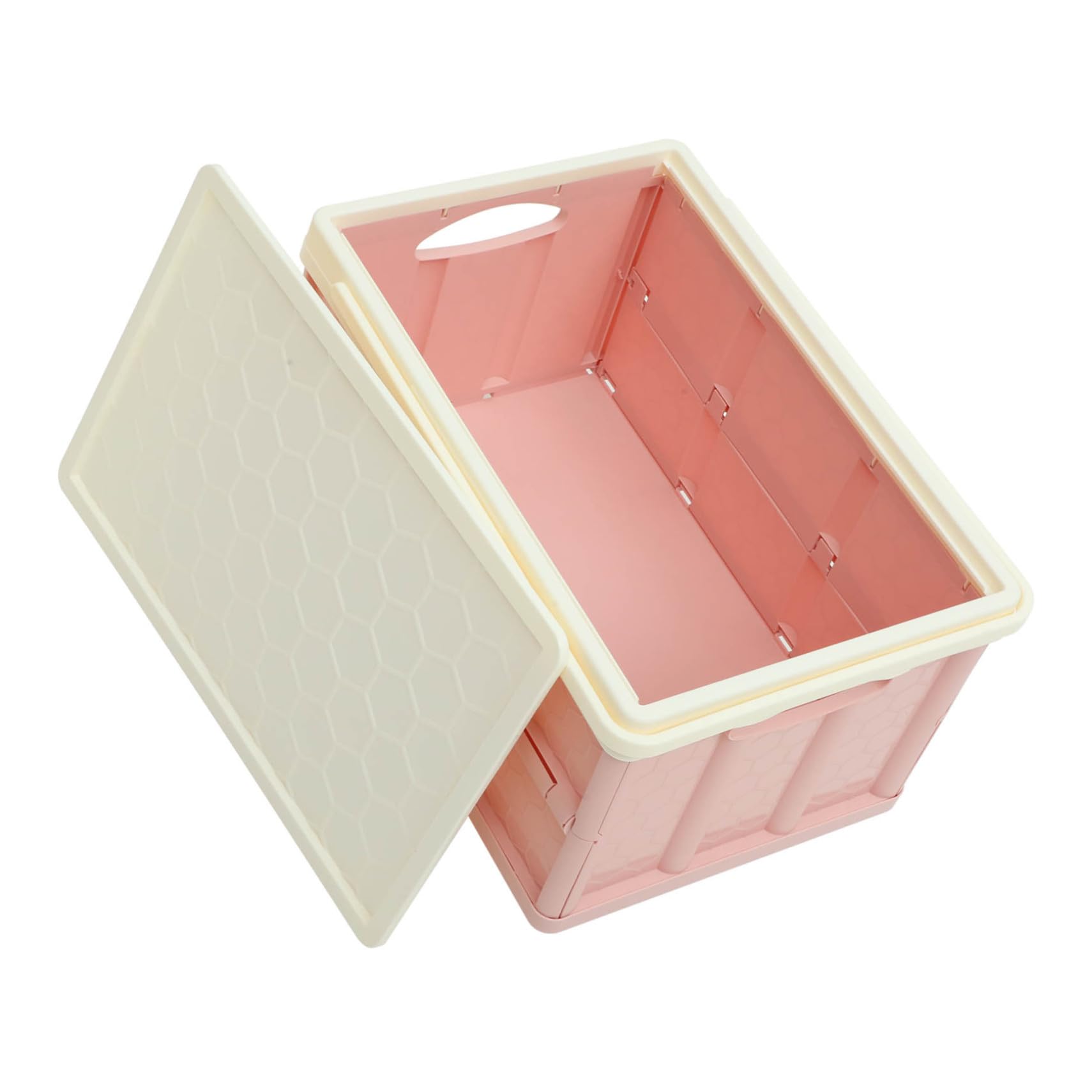 Große Aufbewahrungsbox mit Deckel und Faltbare Kunststoffbox für Kleidung und Stapelbar Flexibel für Auto Kofferraum und Zuhause Leichter Transport Organizer