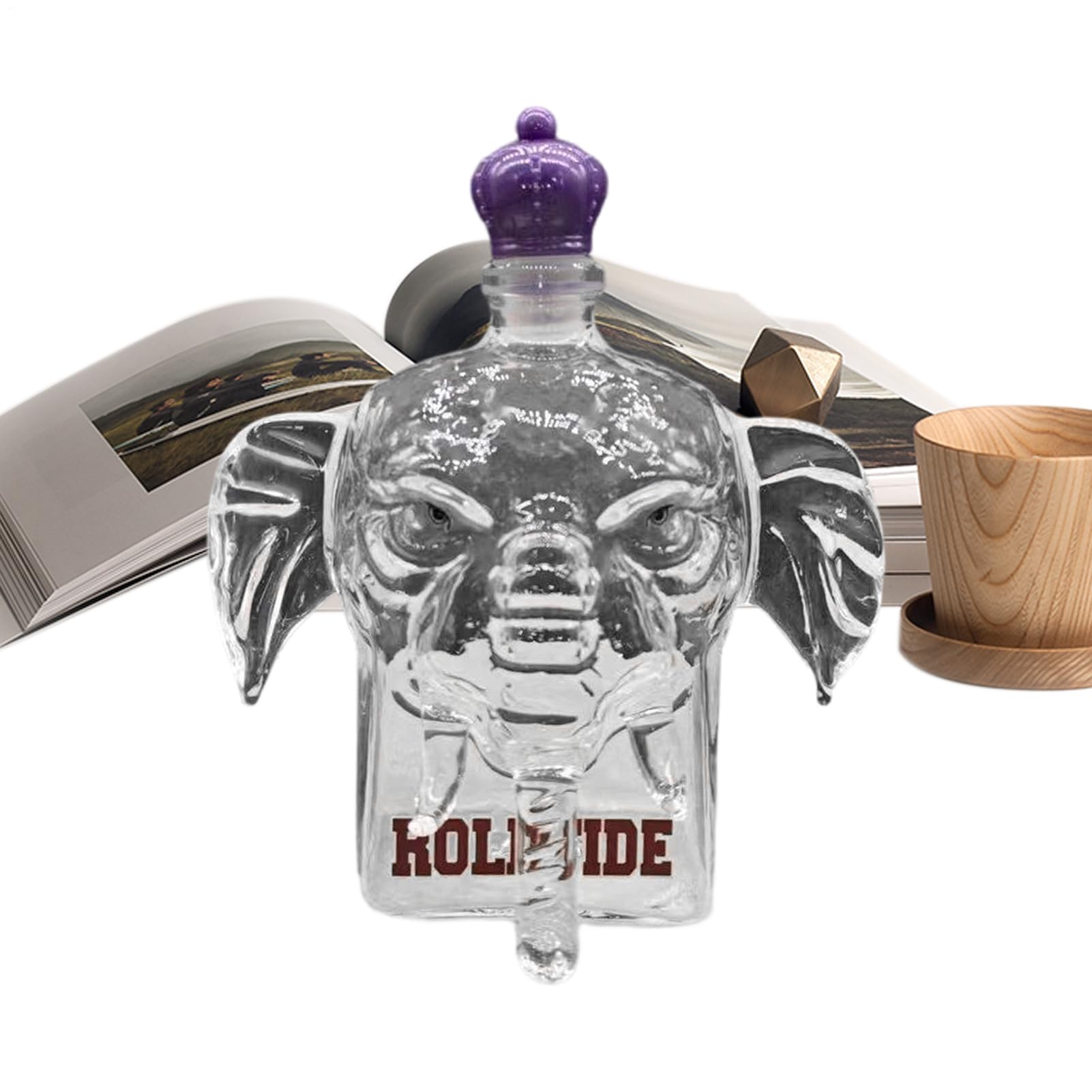 Liquor Decanter - Funny Elephant Glass Liquor Decanter Bottle | Drinks Container Collectible, Desktop Ornament for Dad Boyfriend Men Neighbor Father