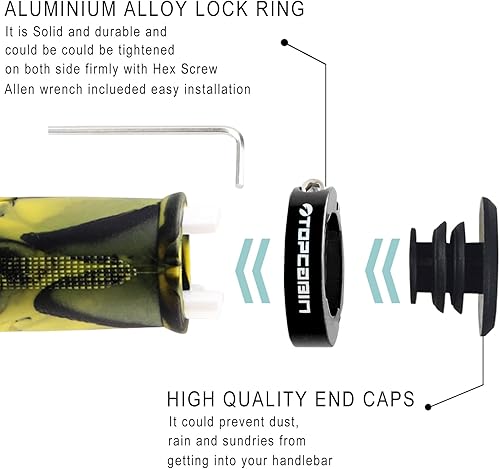 Vista 27 de Puños ergonómicos de manubrio de bicicleta, de Topcabin, con amplia superficie de agarre Estilo cuchillo
