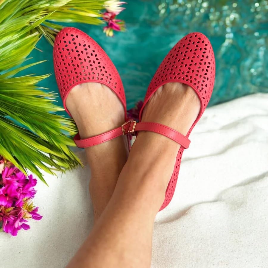 Ballet Flats in Mary Jane Style by Oka-B2