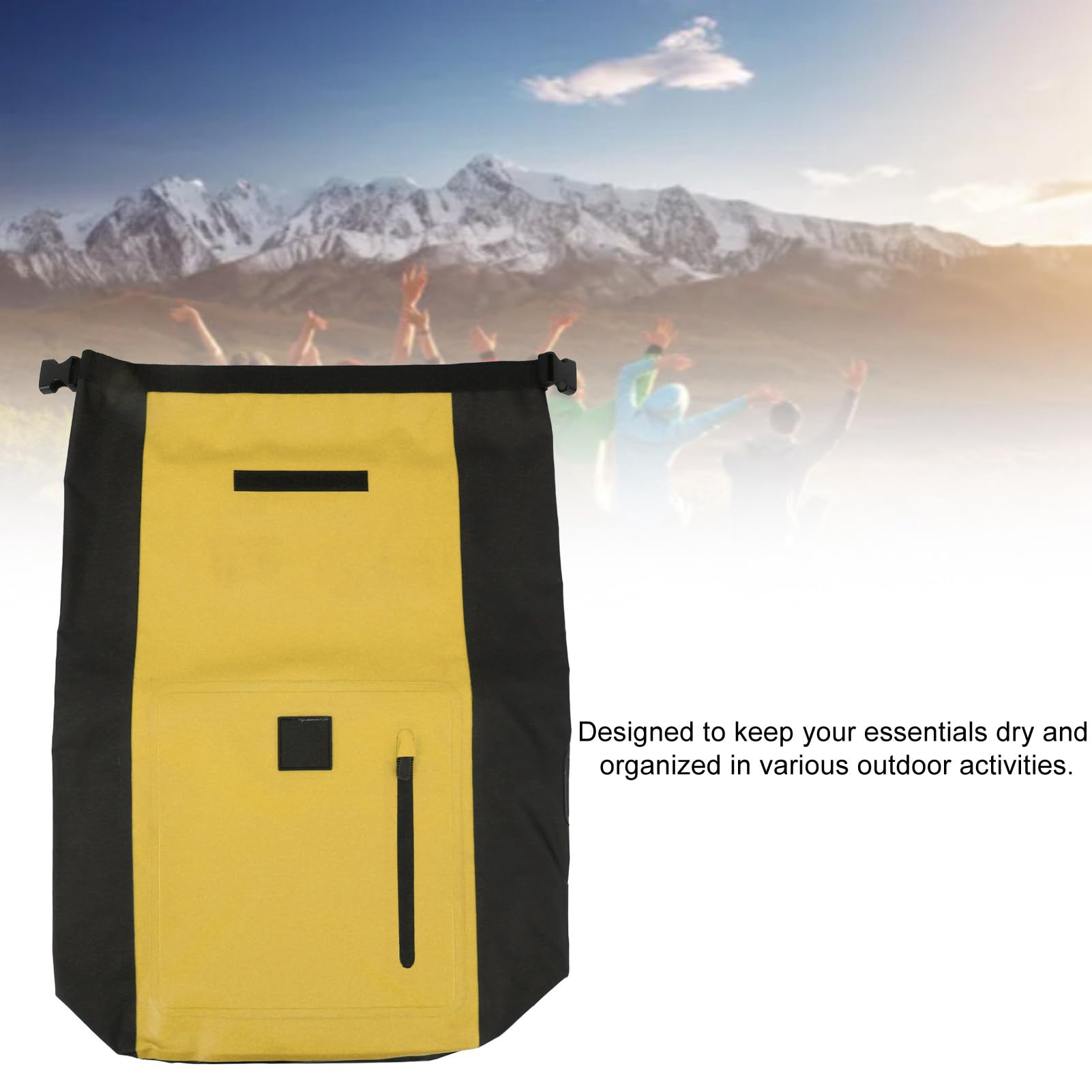 Zaino Impermeabile, Copri Zaino Impermeabile Copertura Impermeabile in PVC per Zaino con capacità di 25 Litri per Viaggi all'aperto (YELLOW)