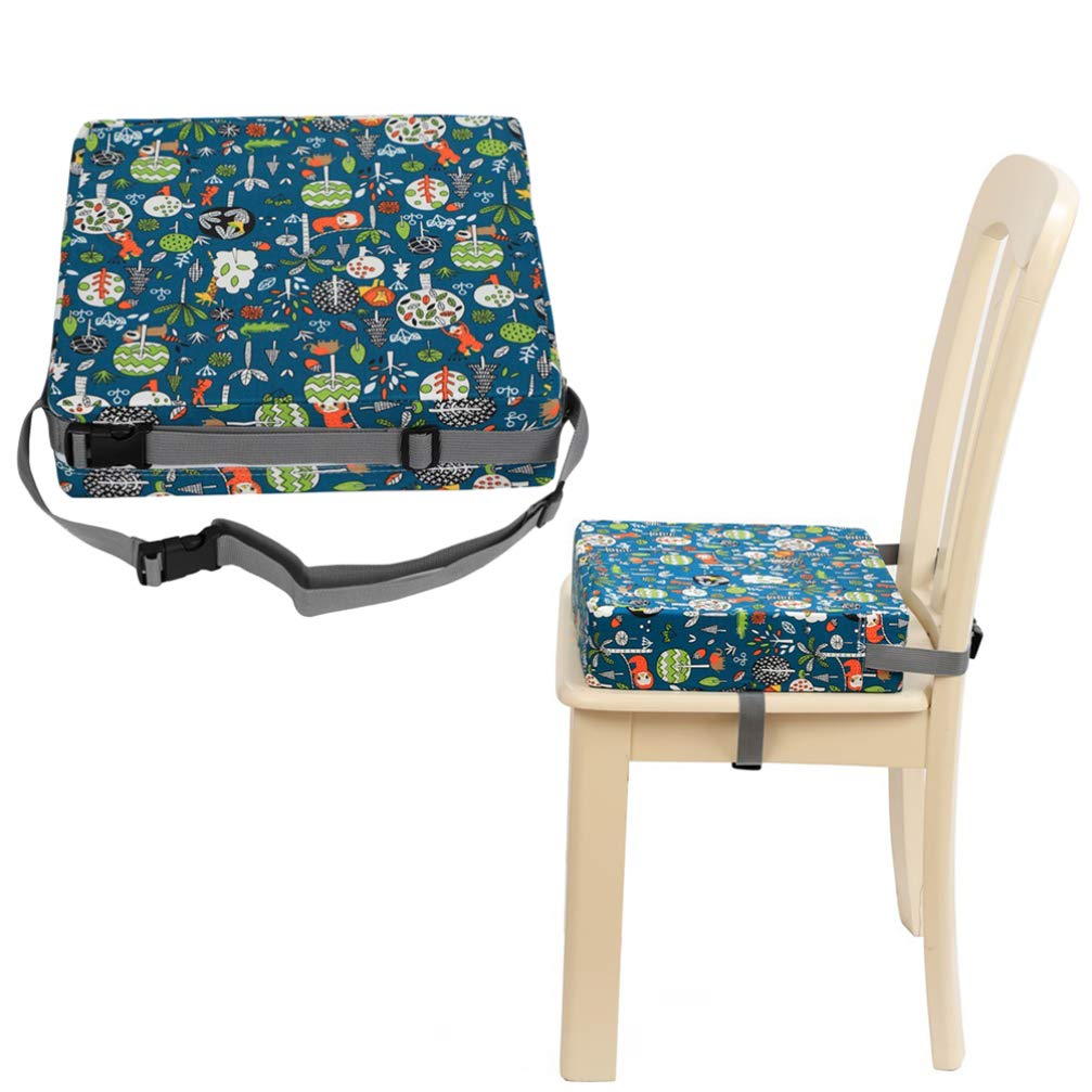 Tomaibaby Silla de Comedor Cojín Elevador Cojín de Asiento Elevador Portátil Bebé Niño Niños Infantil Portátil Desmontable Trona Cojín Verde