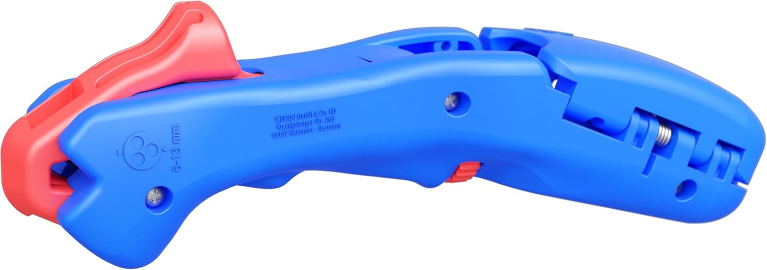 WEICON TOOLS Flat and Round Cable Stripper | Stripper for flat cables up to 18 mm & round cables from 6-13 mm | Stripping function