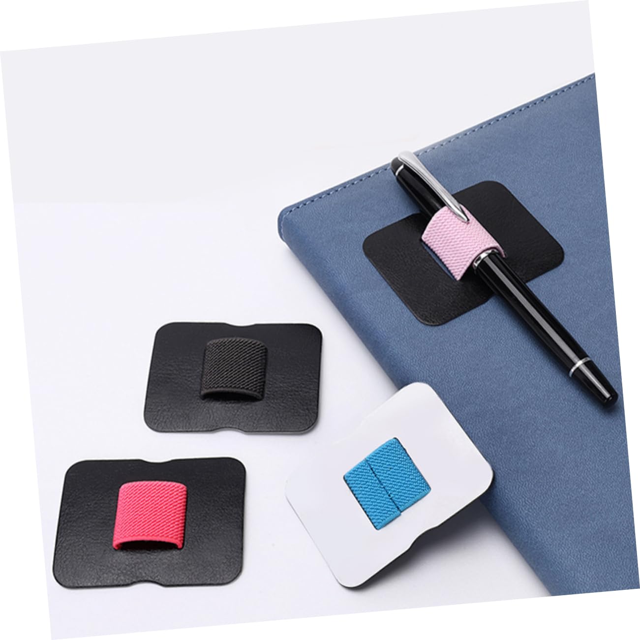 NUOBESTY 50stücke Selbstklebende Stift Und Kabelhalter Für Notizbuch Und Tablet Elastischer Pen Organizer Verschiedenen Farben Für Büro Und Schule