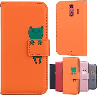 らくらくスマートフォン me F-01L ケース TEDTIKJT らくらくスマートフォン F-42A ケース 手帳型 docomo らくらくスマートフォン F-42A ケース FUJITSU F-42A 手帳スマホケース スムーズなPU レザー 財布型 360度保護 耐衝撃 内蔵マグネット 携帯カバー スタンド 漫画の人形 らくらくスマートフォン F42A/ me F-04L 通用 -オレンジ色