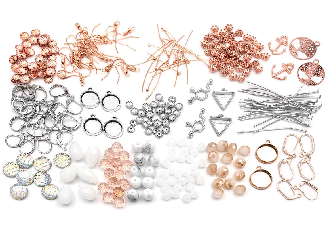 SUNNYCLUE 1 scatola 30 pezzi Clip per Orecchini A Vite Convertitore di Orecchini Clip In Ottone Sul Retro Dells'Orecchino Componenti Orecchie Non Forate Risultati di Orecchini A Clip In Oro Argento pe
