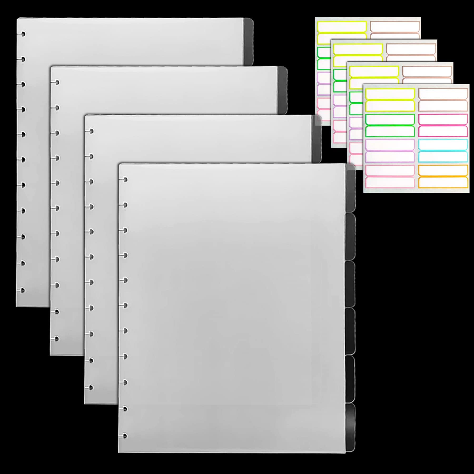 Letter Poly Tab Dividers for Discbound Notebooks, Disc